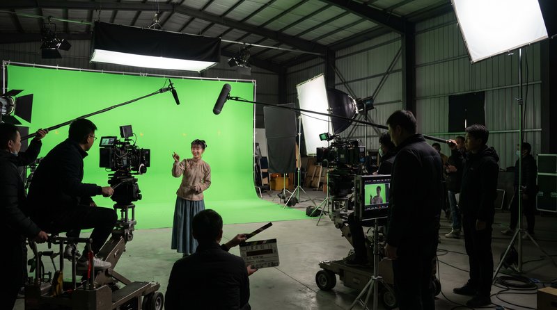 今日看料影视制作-绿幕拍摄视频